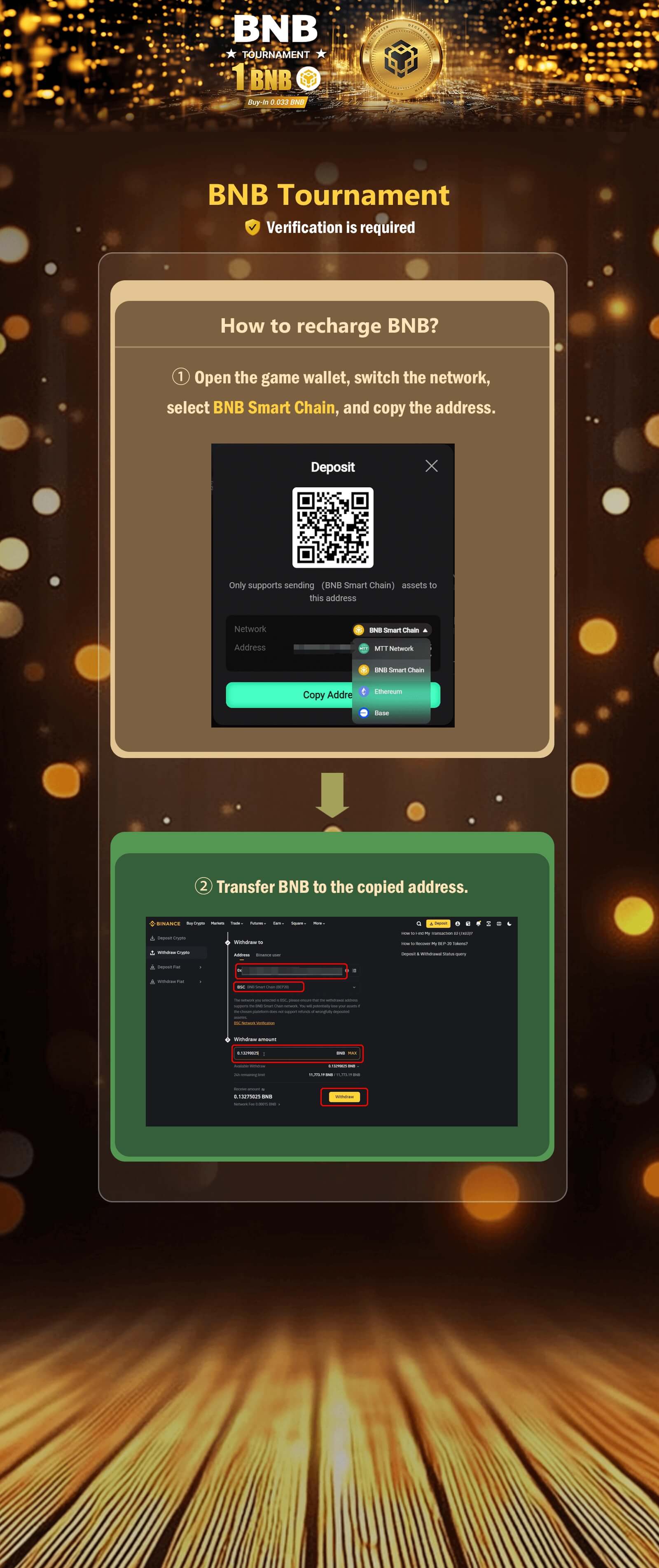 Exchange for BNB